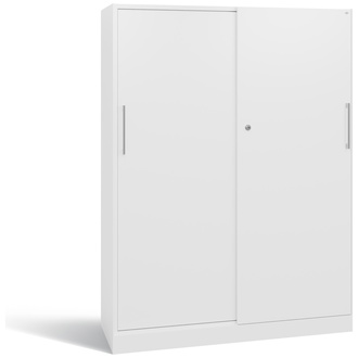 C+P Schiebetürenschrank Asisto 1200 x 1635 x 435 verkehrsweiß/verkehrsweiß, Modell 142011-000