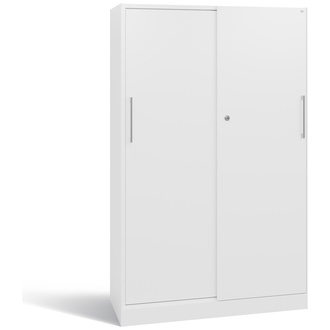 C+P Schiebetürenschrank Asisto 1000 x 1635 x 435 verkehrsweiß/verkehrsweiß, Modell 142012-000