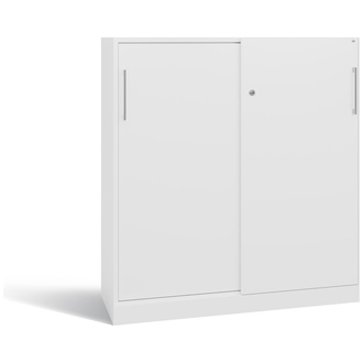 C+P Schiebetürenschrank Asisto 1200 x 1310 x 435 verkehrsweiß/verkehrsweiß, Modell 142031-000