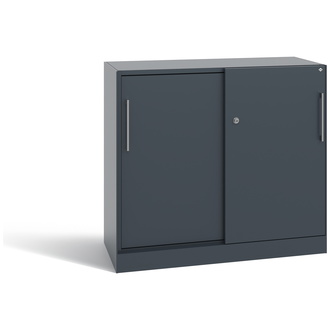 C+P Schiebetürenschrank Asisto 1000 x 915 x 435 anthrazitgrau/anthrazitgrau, Modell 142052-000