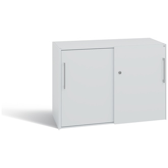 C+P Schiebetürenschrank Asisto 1000 x 720 x 435 lichtgrau/lichtgrau, Modell 142062-000