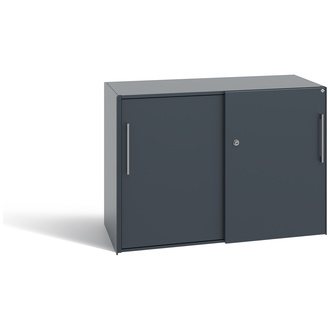 C+P Schiebetürenschrank Asisto 1000 x 720 x 435 anthrazitgrau/anthrazitgrau, Modell 142062-000