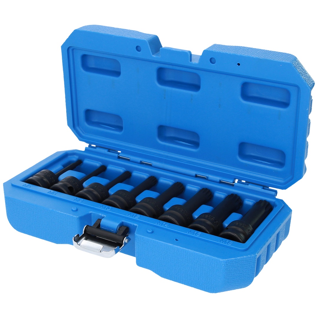 Brilliant Tools 1/2 Kraft-Bit-Stecknuss-Satz, XZN, 8-tlg., M5 - M18