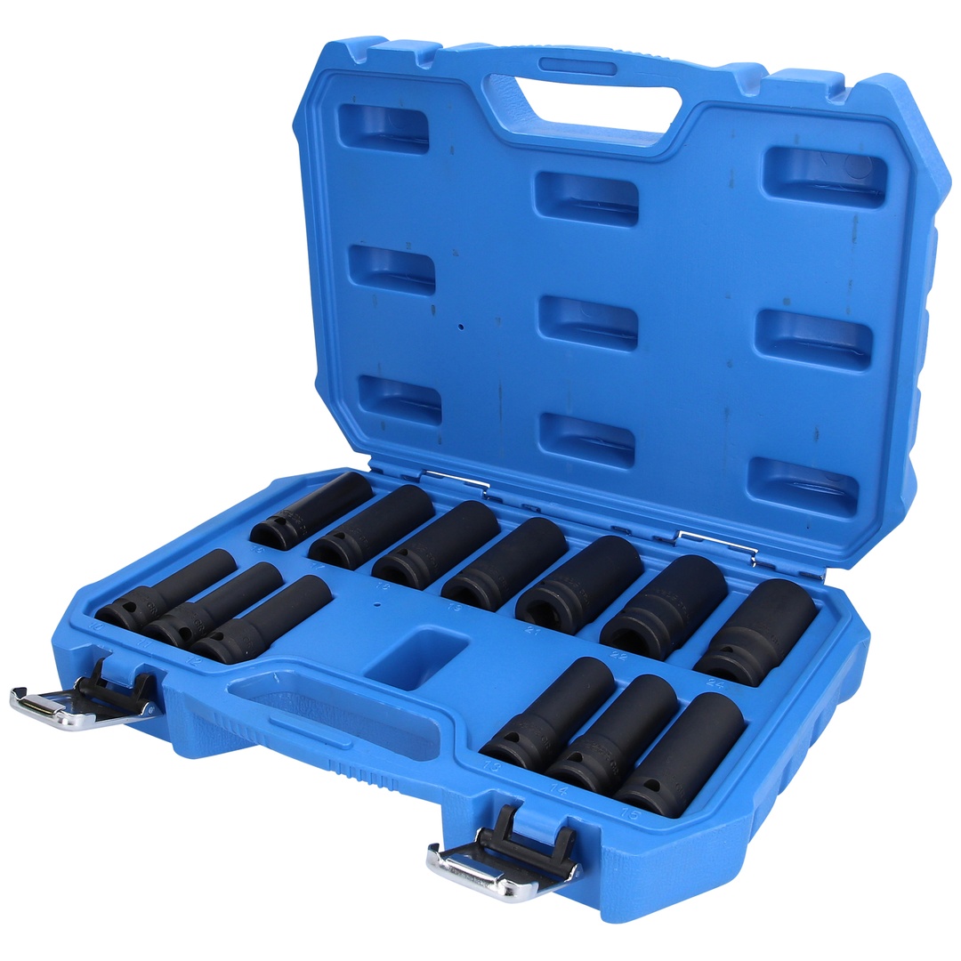 Brilliant Tools 1/2 Kraft-Stecknuss-Satz, Sechskant, 13-tlg., lang, 10 - 24 mm
