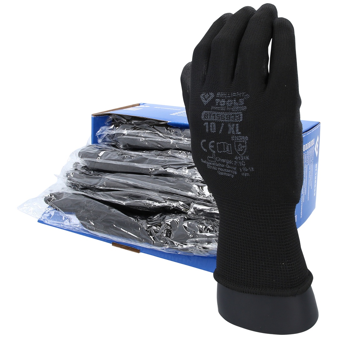 Brilliant Tools Brillant Tools Mikro-Feinstrickhandschuh BT1569 Gr. 10 schwarz