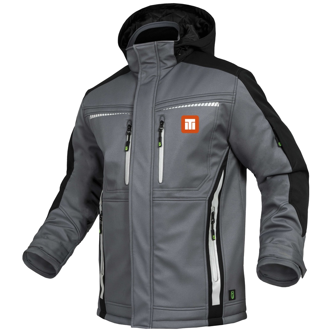 Tauber Bau-Leibwächter Winter-Softshelljacke Flex-Line FLEXI Gr. L grau/schwarz