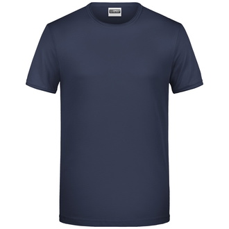 James & Nicholson Herren T-Shirt mit trendigem Rollsaum 8002 Gr. S navy