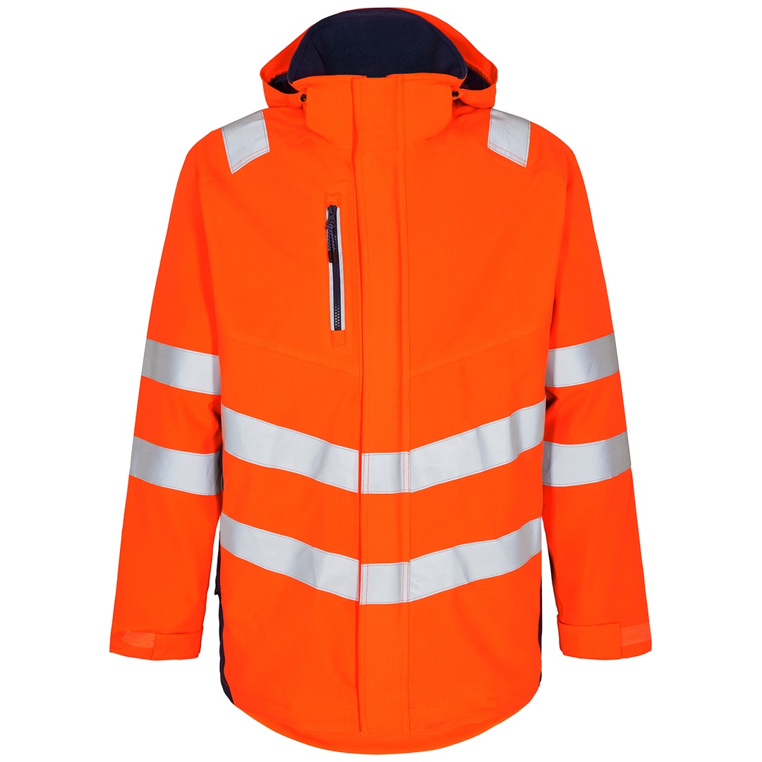 ENGEL Warnschutz Shellparka Safety 1145-930 Gr. S orange/blue ink