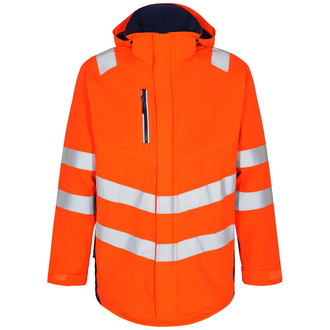 ENGEL Warnschutz Shellparka Safety 1145-930 Gr. M orange/blue ink