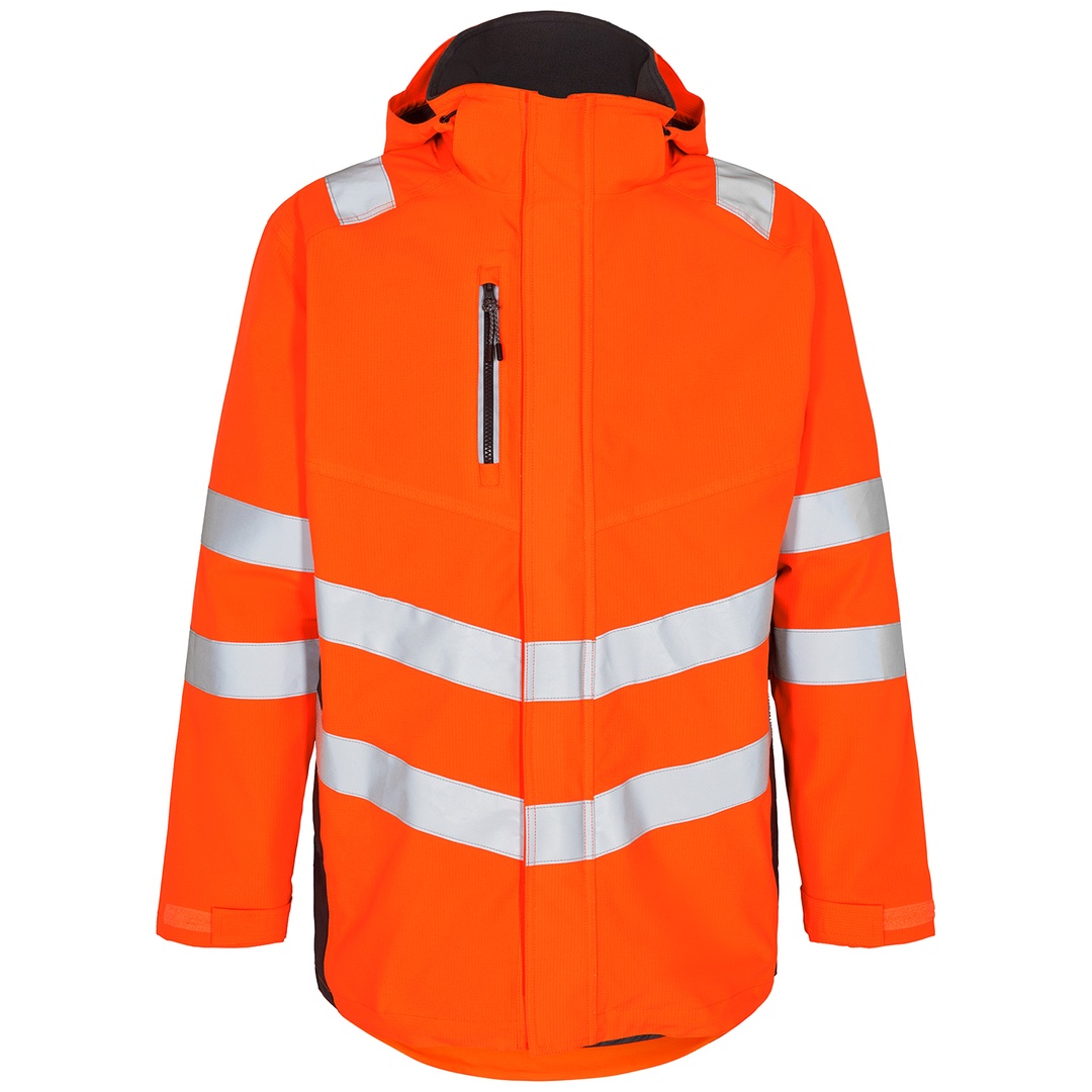 ENGEL Warnschutz Shellparka Safety 1145-930 Gr. M orange/anthrazit grau