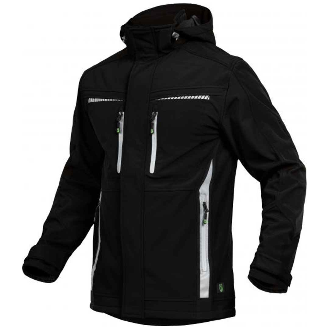 Leibwächter Sommer-Softshelljacke Herren FLEXS Gr. 7XL schwarz
