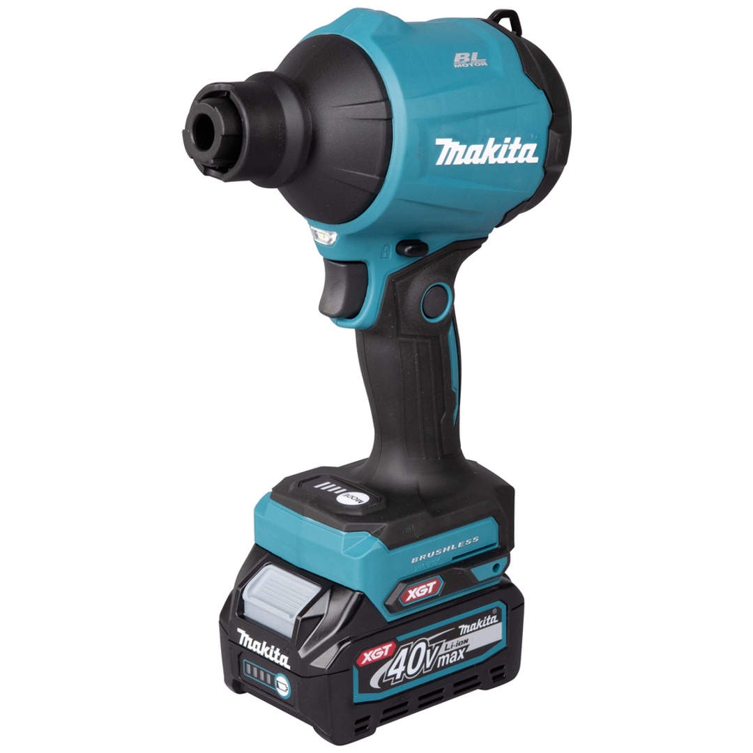 Makita Akku-Gebläse AS001GA102, 40 V, incl. Akku XGT 2 Ah, Schnellladegerät, Zubehör, Transporttasche