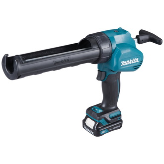 Makita Akku-Kartuschenpistole 12V max., 310/600 ml, Akku, Ladegerät, Zubehör, Transportkoffer