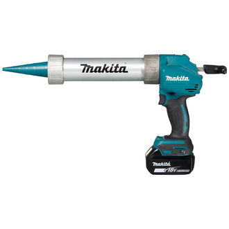 Makita Akku-Kartuschenpistole 18V, 300/600 ml, Akku, Ladegerät, Zubehör, Transportkoffer