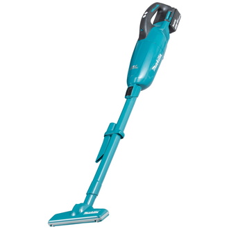 Makita Akku-Staubsauger 18V, 82 mbar, 0,75 l, inkl. Zubehör, Halter