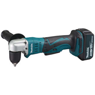 Makita Akku-Winkelbohrmaschine DDA351RTJ, 18 V, incl. 2x Akku LXT 5 Ah, Schnellladegerät, Zubehör, MAKPAC