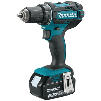 Makita Akku-Bohrschrauber DDF482RFJ, 18 V, incl. 2x Akku LXT 3 Ah, Schnellladegerät, Zubehör, MAKPAC