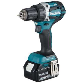 Makita Akku-Bohrschrauber DDF484RTJ, 18 V, incl. 2x Akku LXT 5 Ah, Schnellladegerät, Zubehör, MAKPAC