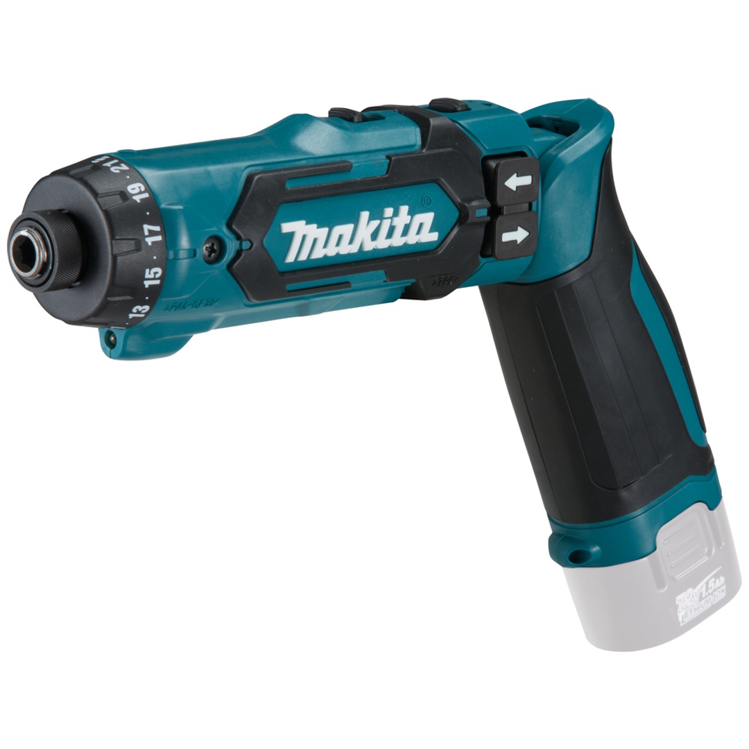 Makita DF012DZ Cordless screwdriver bendable 7.2V 21-torque 2-speed