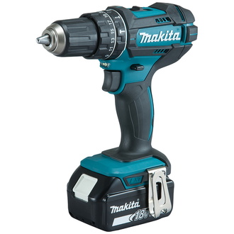 Makita Akku-Schlagbohrschrauber, 18V, incl. 3x Akku, Schnellladegerät, Zubehör, MAKPAC