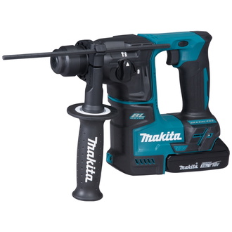 Makita Akku-Bohrhammer DHR171RAJ, 18 V, SDS-plus, incl. 2x Akku 2 Ah, Schnellladegerät, Zubehör, MAKPAC