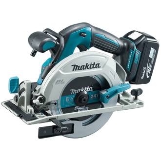 Makita Akku-Handkreissäge DHS680RTJ, 18 V, incl. 2x Akku LXT 5 Ah, Schnellladegerät, Zubehör, MAKPAC