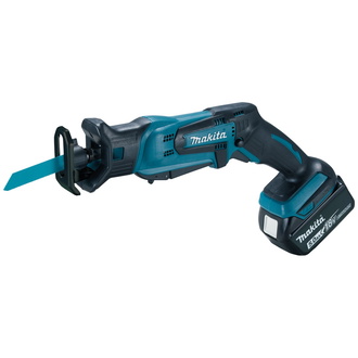 Makita Akku-Reciprosäge DJR183RT1J, 18 V, incl. 1x Akku LXT 5 Ah, Schnellladegerät, Zubehör, MAKPAC