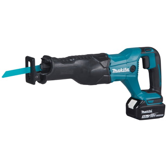 Makita Akku-Reciprosäge DJR186RT, 18 V, incl. 1x Akku LXT 5 Ah, Schnellladegerät, 2x Reciproblatt, Transportkoffer