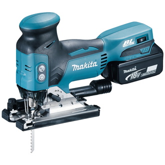 Makita Akku-Pendelhubstichsäge DJV181RT1J, 18 V, incl. 2x Stichsägeblatt, Zubehör, Karton