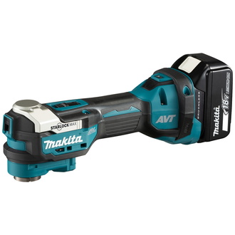 Makita Akku-Multifunktionswerkzeug DTM52T1JX2, 18 V, incl. 1x Akku 5 Ah, Schnellladegerät, Zubehör, MAKPAC