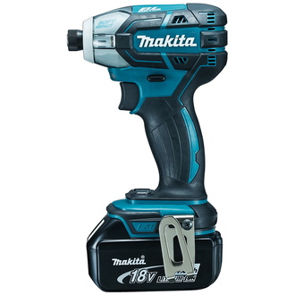 Makita Akku-Impulsschrauber DTS141RTJ, 18 V, incl. 2x Akku LXT 5 Ah, Schnellladegerät, Zubehör, MAKPAC