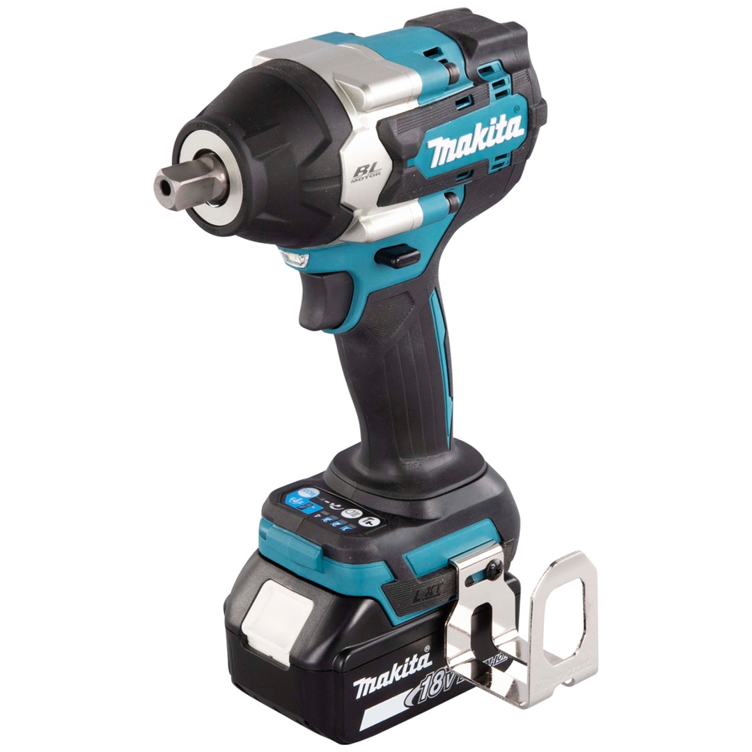 Makita Akku-Schlagschrauber DTW701RTJ, 18V, 1/2, incl. 2x Akku 5 Ah, Schnellladegerät, Zubehör, MAKPAC