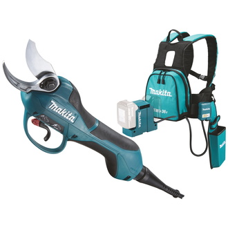 Makita Akku-Astschere DUP361Z, 185 N, 2x18 V, incl. Rucksacksystem, Zubehör, Karton