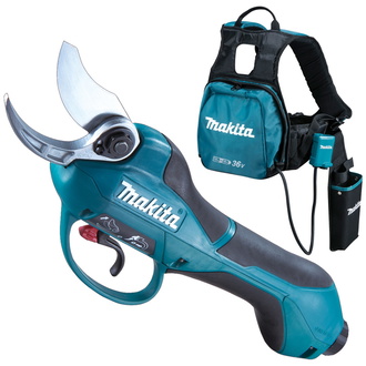 Makita Akku-Astschere DUP362Z, 250 N, 2x18 V, incl. Rucksacksystem, Zubehör, Karton