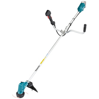 Makita Akku-Rasentrimmer 18V, 3.500-6.000 min, 230/255/300 mm, inkl. Zubehör, Schultergurt