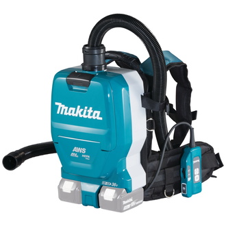 Makita Akku-Rucksackstaubsauger 2x18V, 110 mbar, 2 l (ohne Akku, ohne Ladegerät)