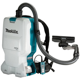 Makita Akku-Rucksackstaubsauger DVC660, 2x18V, 110 mbar, 6 l (ohne Akku, ohne Ladegerät)