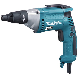 Makita Schnellbauschrauber FS2500, 570 W, 0-2.500 min, mit einstellbarem Drehmoment, mit Steckschlüssel 10 mm