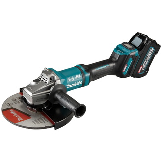 Makita Akku-Winkelschleifer XGT, 40V max., 230 mm, Akku, Ladegerät, Zubehör