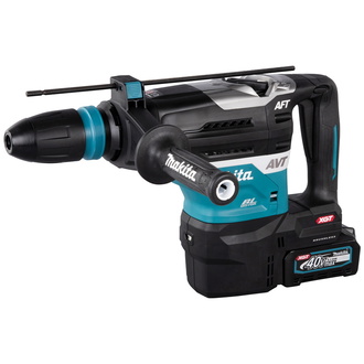 Makita Akku-Kombihammer HR005GM202, 40 V, SDS-max, incl. 2x Akku 4 Ah, Schnellladegerät, Zubehör, Transportkoffer