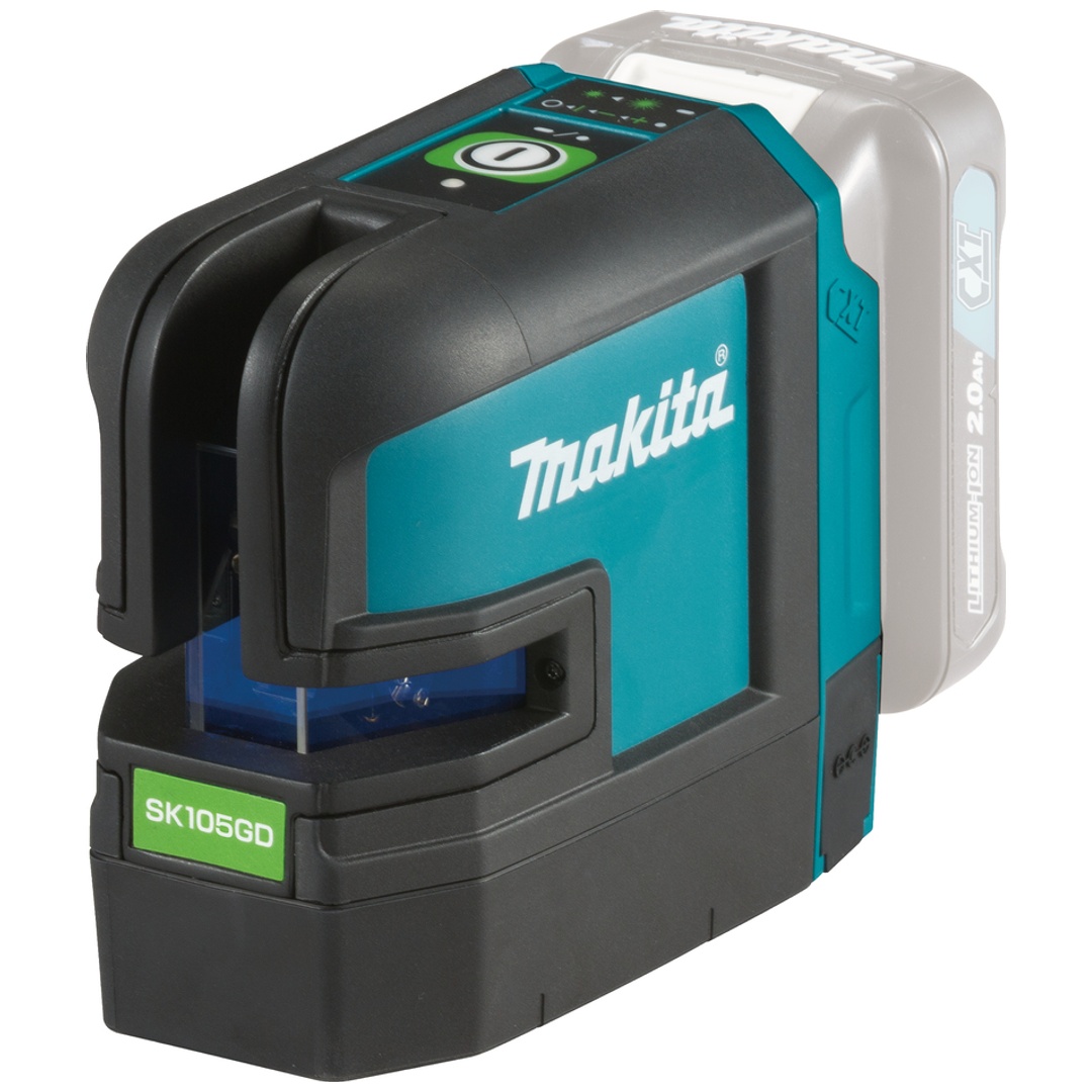 Makita Akku-Kreuzlinienlaser mit grünem Laser 12V max., 35 m