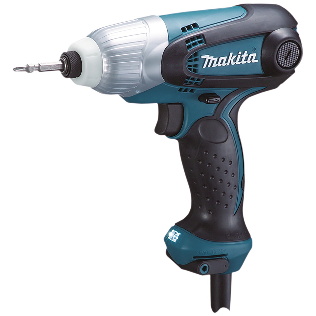 Makita Schlagschrauber TD0101FJ, 230 W, 1/4, incl. Doppelbit, MAKPAC