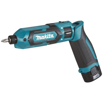 Makita Akku-Knickschlagschrauber TD022DSE, 7,2 V, incl. 2x Akku 1,5 Ah, Ladegerät, Zubehör, Karton