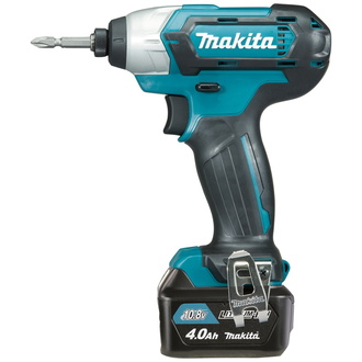 Makita Akku-Schlagschrauber TD110DSMJ, 12 V, 1/4", 110 Nm, 0-2.600 min, incl. 2x Akku 4 Ah, Ladegerät, Zubehör, MAKPAC