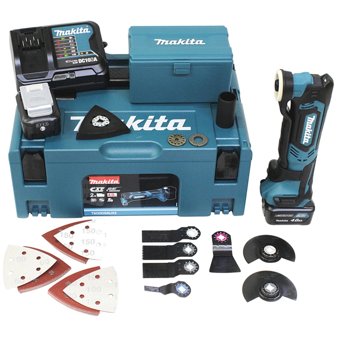 Makita Outil de multi fonction TM30DSMJX5, bleu/Noir