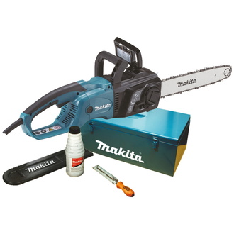 Makita Elektro-Kettensäge UC4051AK, 2000 W, 40 cm, incl. Sägekette, Zubehör, Metallkoffer