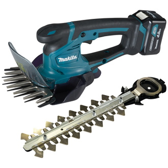 Makita Akku-Gras-/Strauchschere 12V max., Akku, Ladegerät, Zubehör