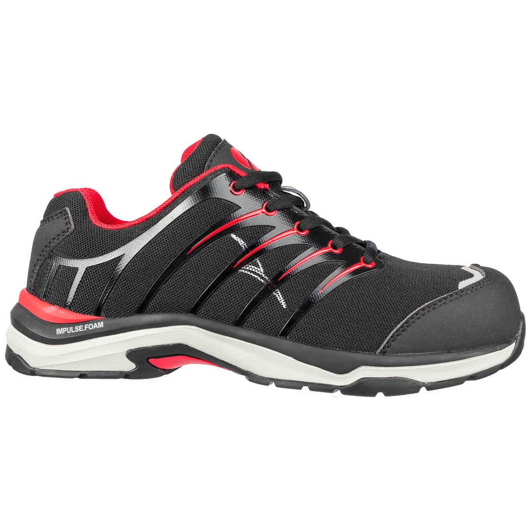 Albatros Sicherheitshalbschuh 64521 Twist Red WNS Low S1P ESD SRC DGUV Gr. 36 schwarz/rot