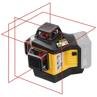 Stabila 12-V-Kreuzlinienlaser LAX 600, selbstnivellierend, 3 x 360° rote Laserlinien, Tragekoffer, Universal- und Wandhalterung (ohne Akku und Ladeger