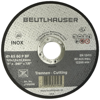 Beutlhauser Trennscheibe 125 x 1,0 x 22,23 mm Inox